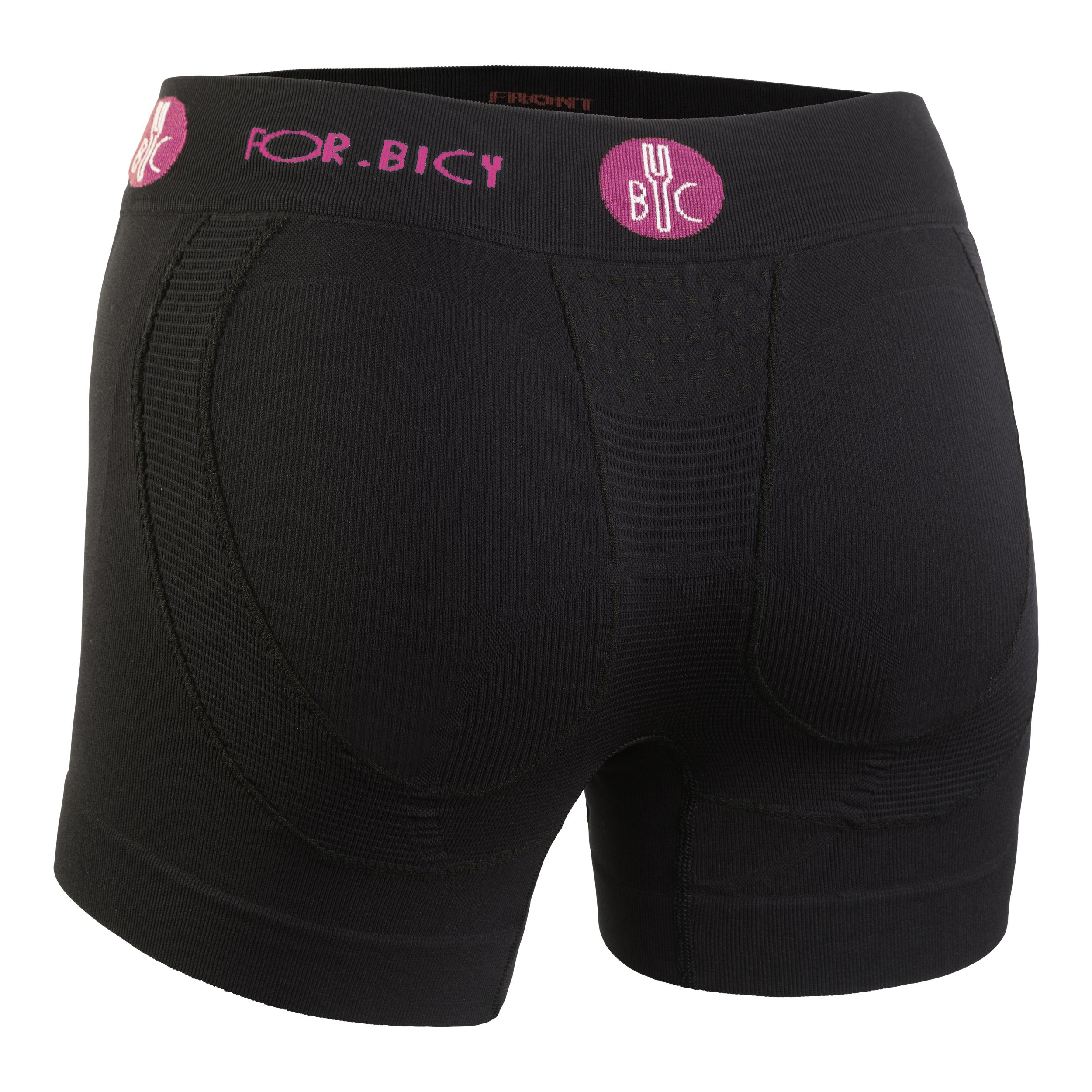 FOR.BICY Lady Downtown Boxer with Pad - Black/Black  XS